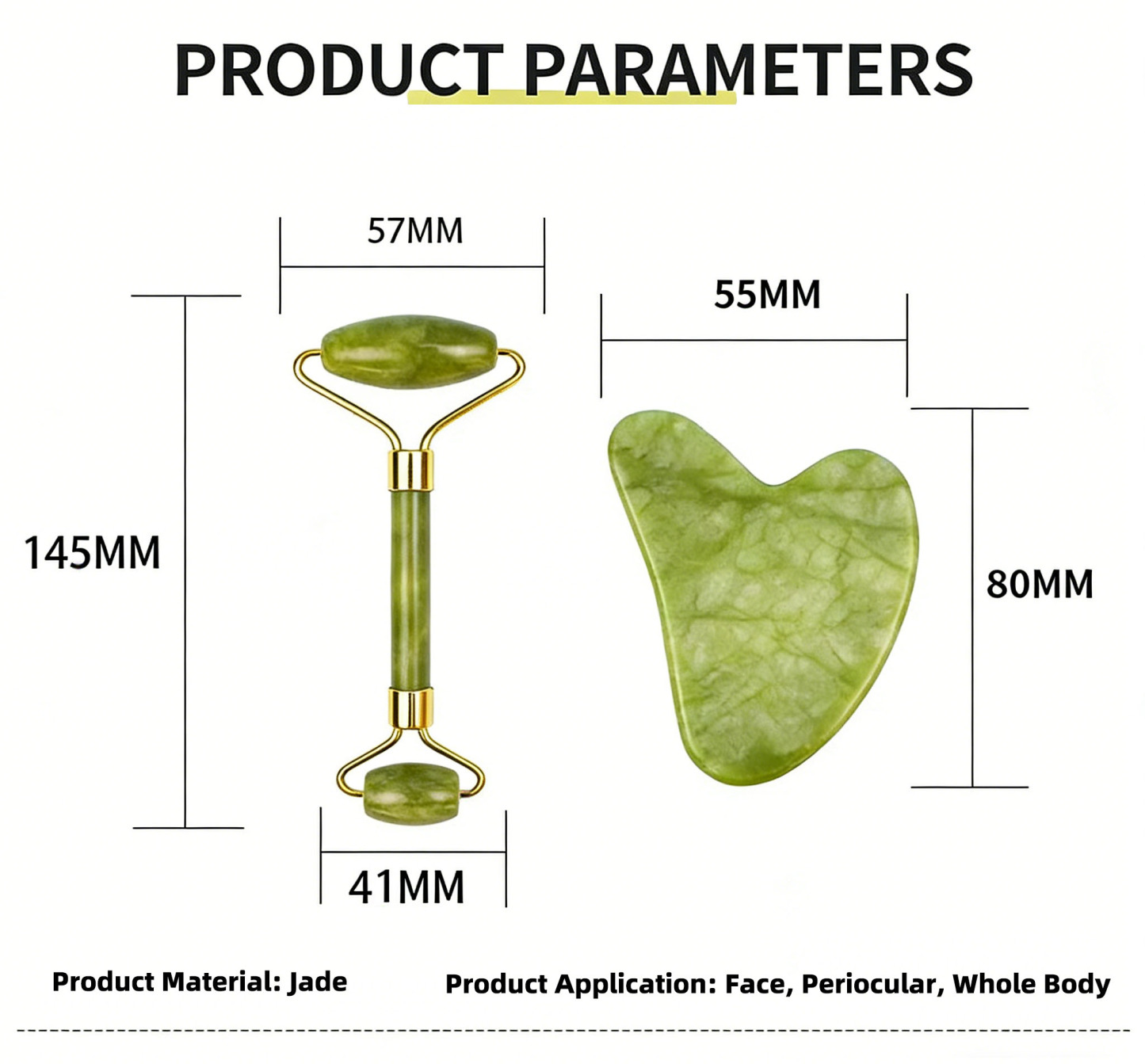 Jade Face Massage Roller & Gua Sha Scraping Massage Tool