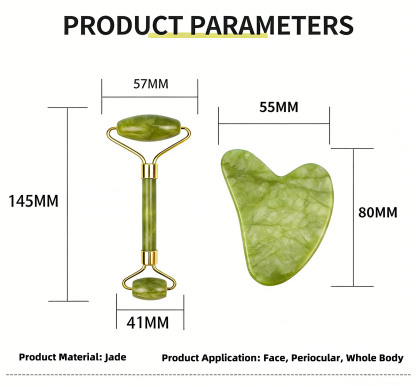 Jade Face Massage Roller & Gua Sha Scraping Massage Tool