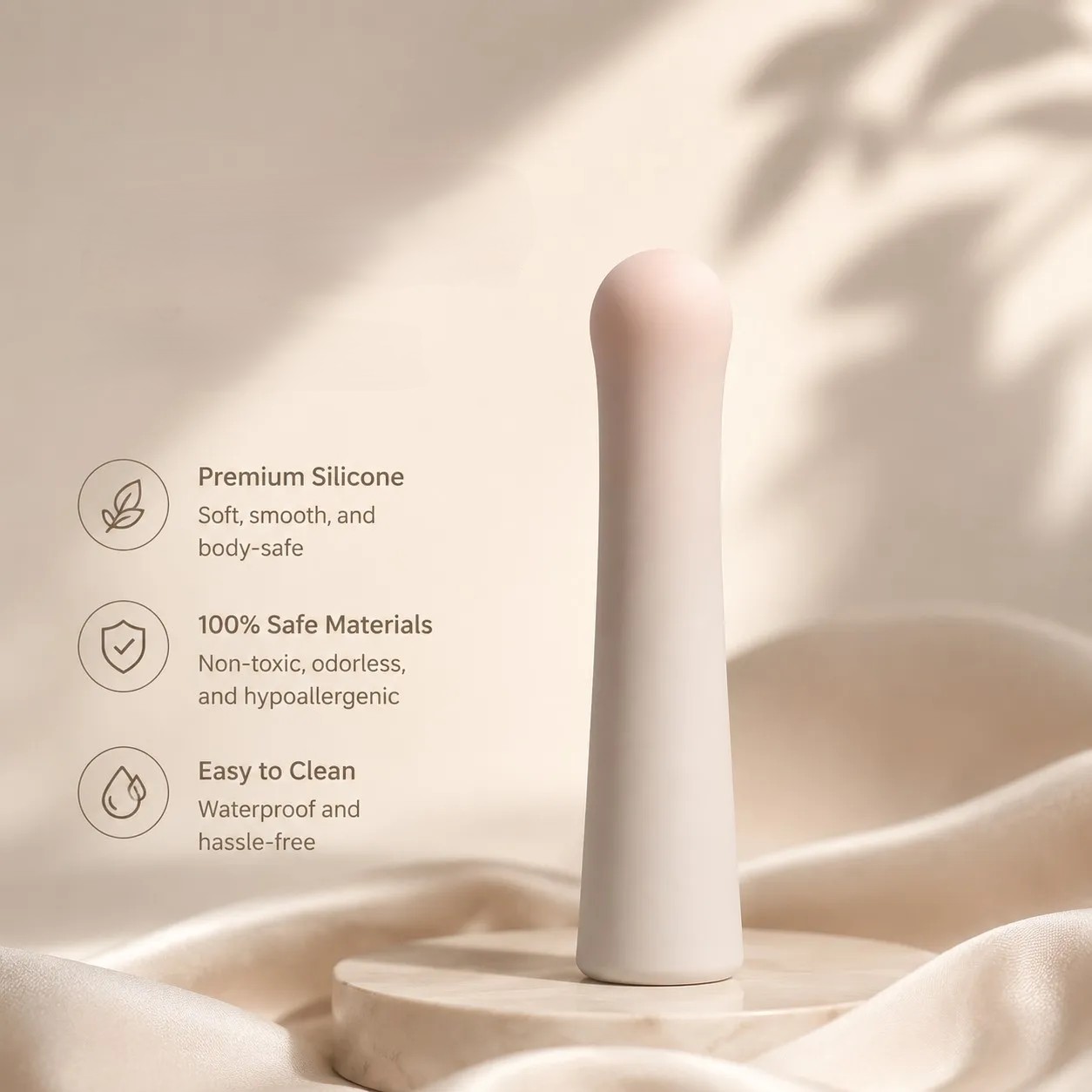 Envy vibrator with soft silicone material detail