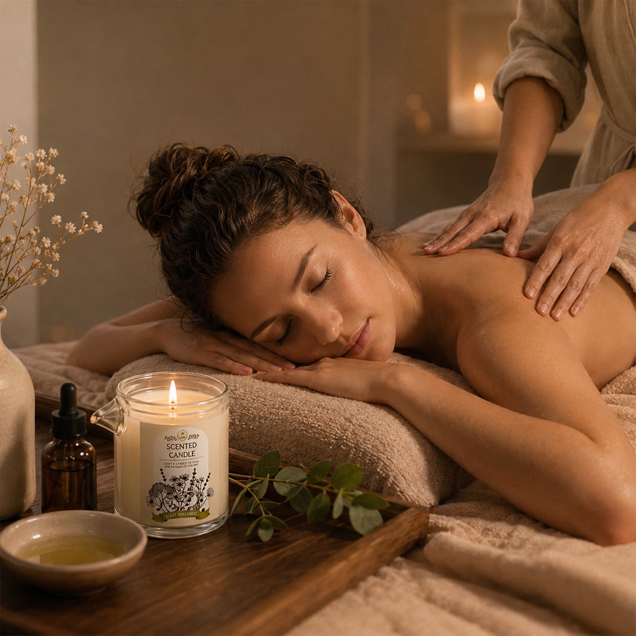 Aromatherapy Essential Oil Massage Candle