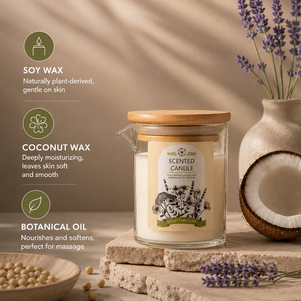 Aromatherapy Essential Oil Massage Candle