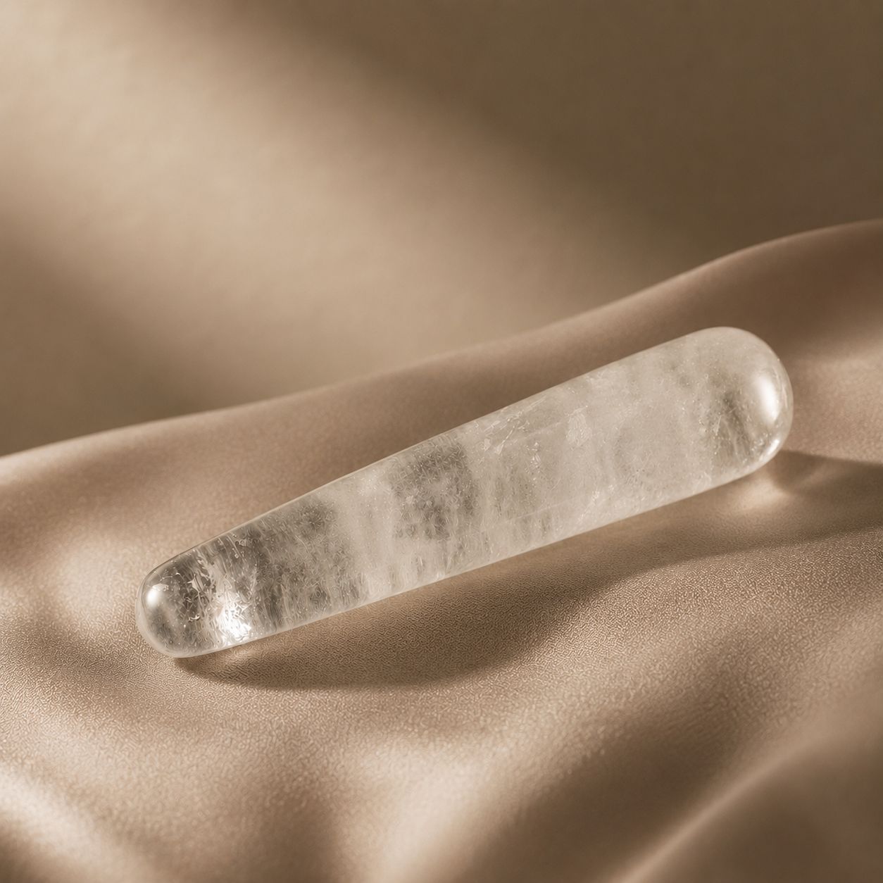 Crystal Yoni Wand in natural white quartz