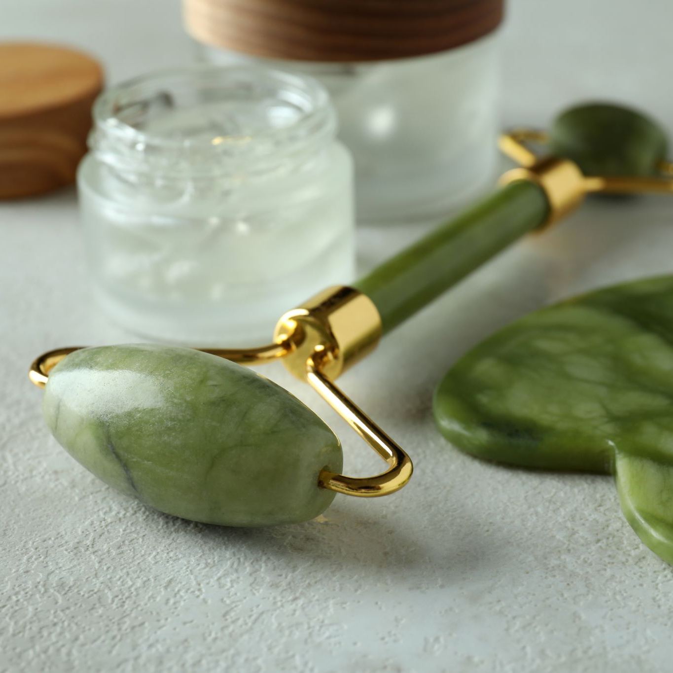Jade Face Massage Roller & Gua Sha Scraping Massage Tool