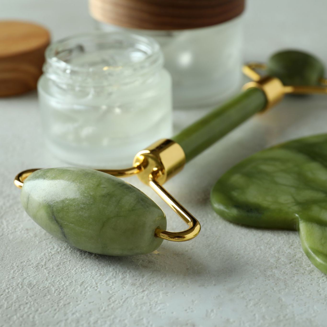 Jade Face Massage Roller & Gua Sha Scraping Massage Tool