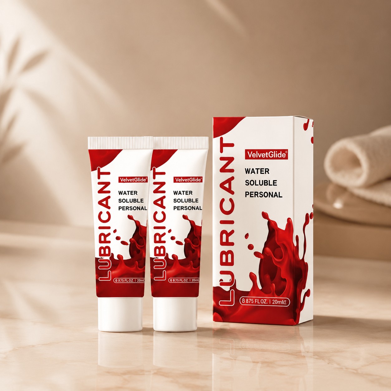 VelvetGlide Water Soluble Lubricant​ - 2 IN 1 BOX Travel Kit