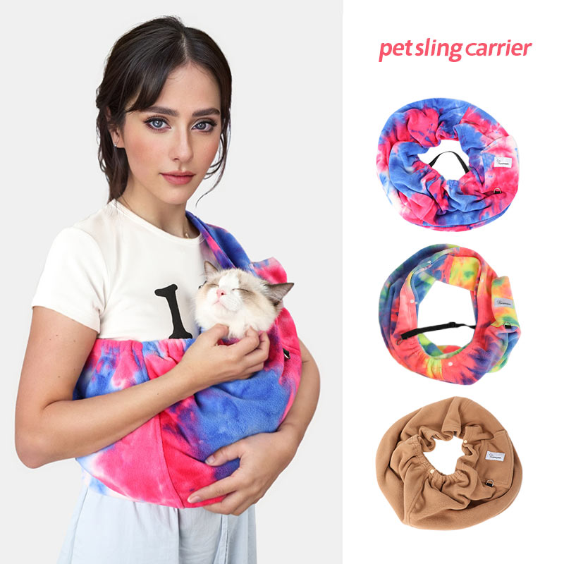 2025 Pet Sling Carrier L - Yunpawpet Handsfree Cat Sling Carrier Pouch for Chinchillas, Hedgehogs Puppies Kittens Dog baby cat baby dog pet hug backpack