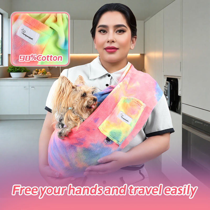 2025 Pet Sling Carrier L - Yunpawpet Handsfree Cat Sling Carrier Pouch for Chinchillas, Hedgehogs Puppies Kittens Dog baby cat baby dog pet hug backpack