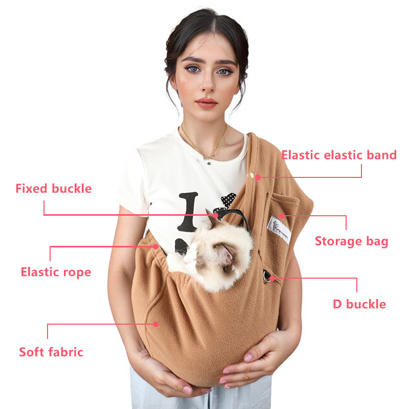 2025 Pet Sling Carrier L - Yunpawpet Handsfree Cat Sling Carrier Pouch for Chinchillas, Hedgehogs Puppies Kittens Dog baby cat baby dog pet hug backpack