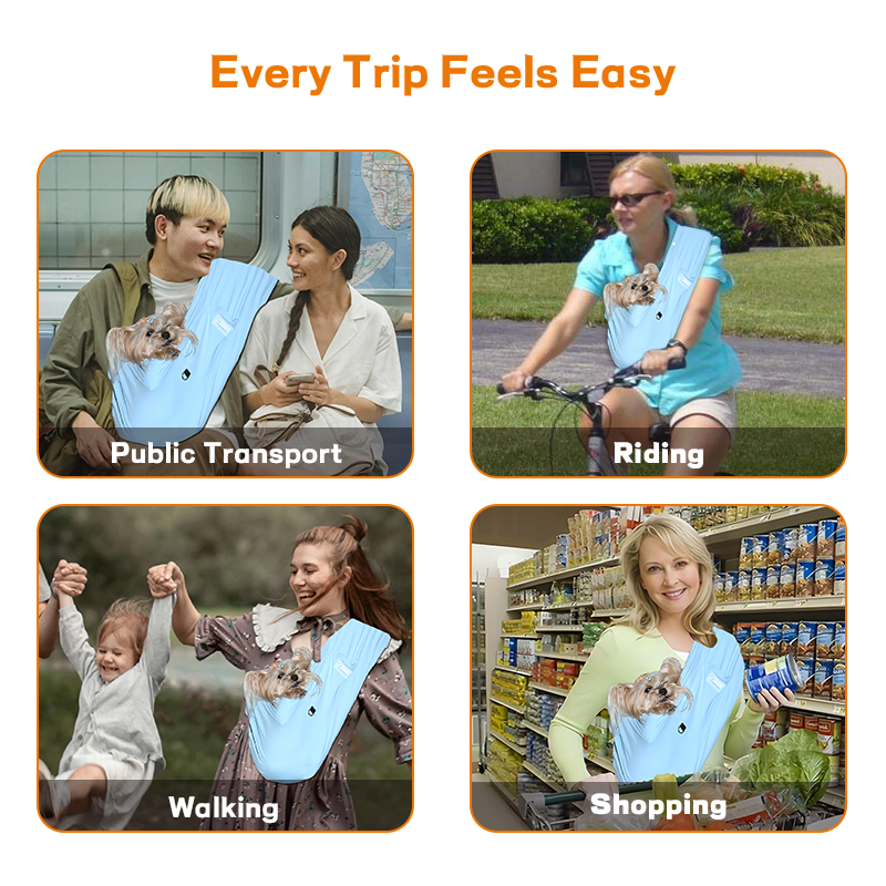 Cool Feeling Cat Sling Carrier, Pet Sling Carrier, Large Bonding Sling Handsfree Carrier Pouch for Small Pets - Soft & Secure Design for Chinchillas, Hedgehogs, Rats, Sugar Gliders, Guinea Pigs & More. Dog Sling, Cat Pouch.