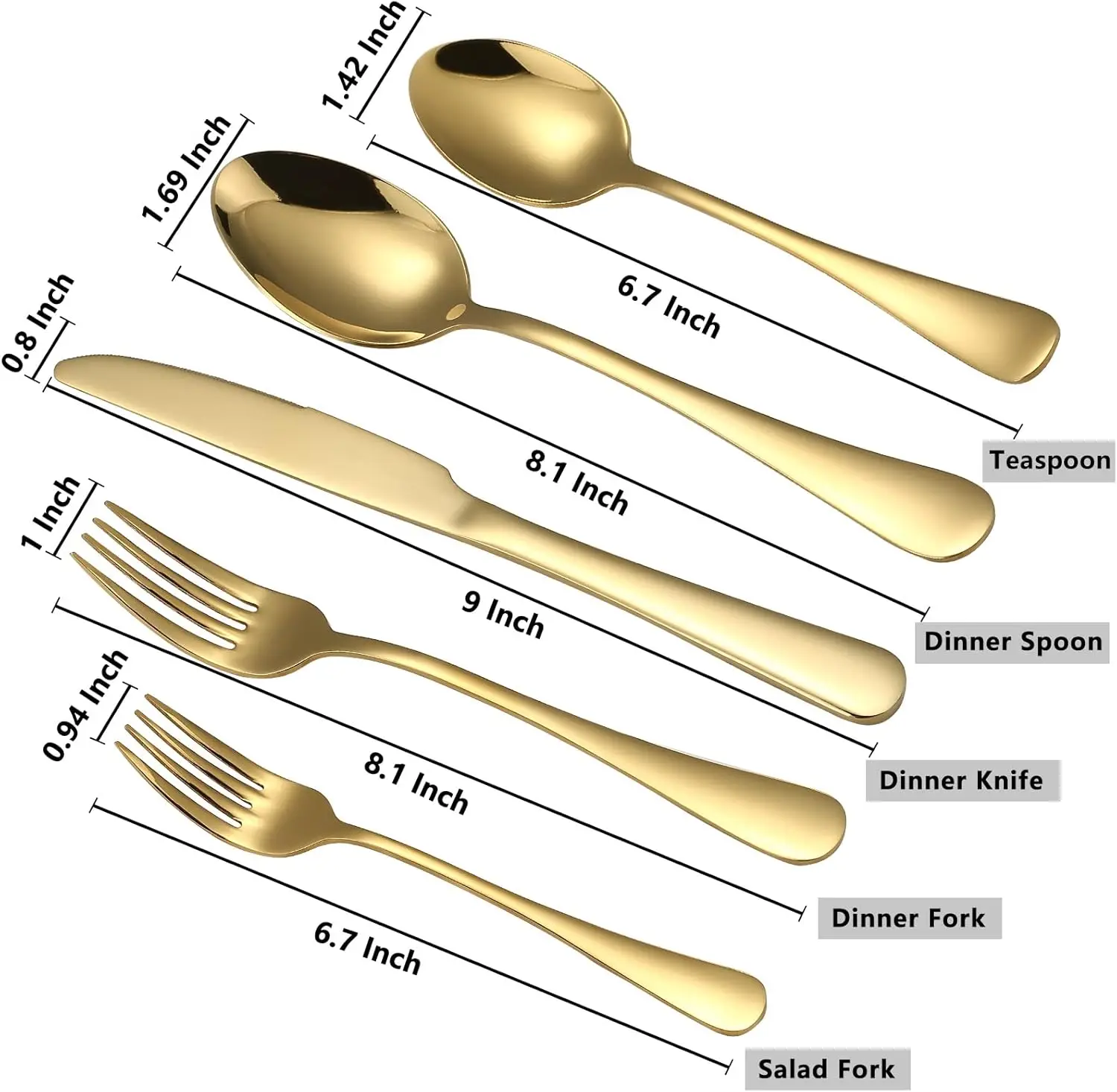Gold Silverware Set Stainless Steel Flatware Set Include Spoons Forks Knives Tableware Utensil Set for Wedding Restaurant