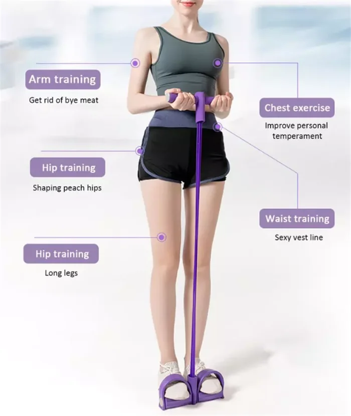 Customized Muscles Exercise Elastic Yoga Exerciser Sit-up Foot Pedal