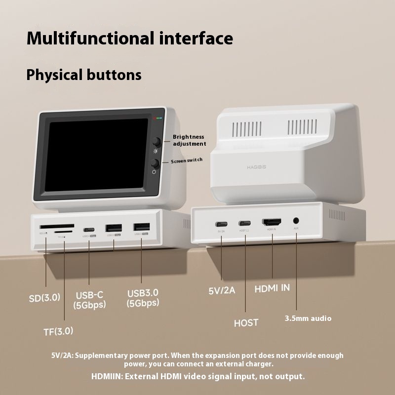 Small Computer Secondary Screen Type-C Docking Station