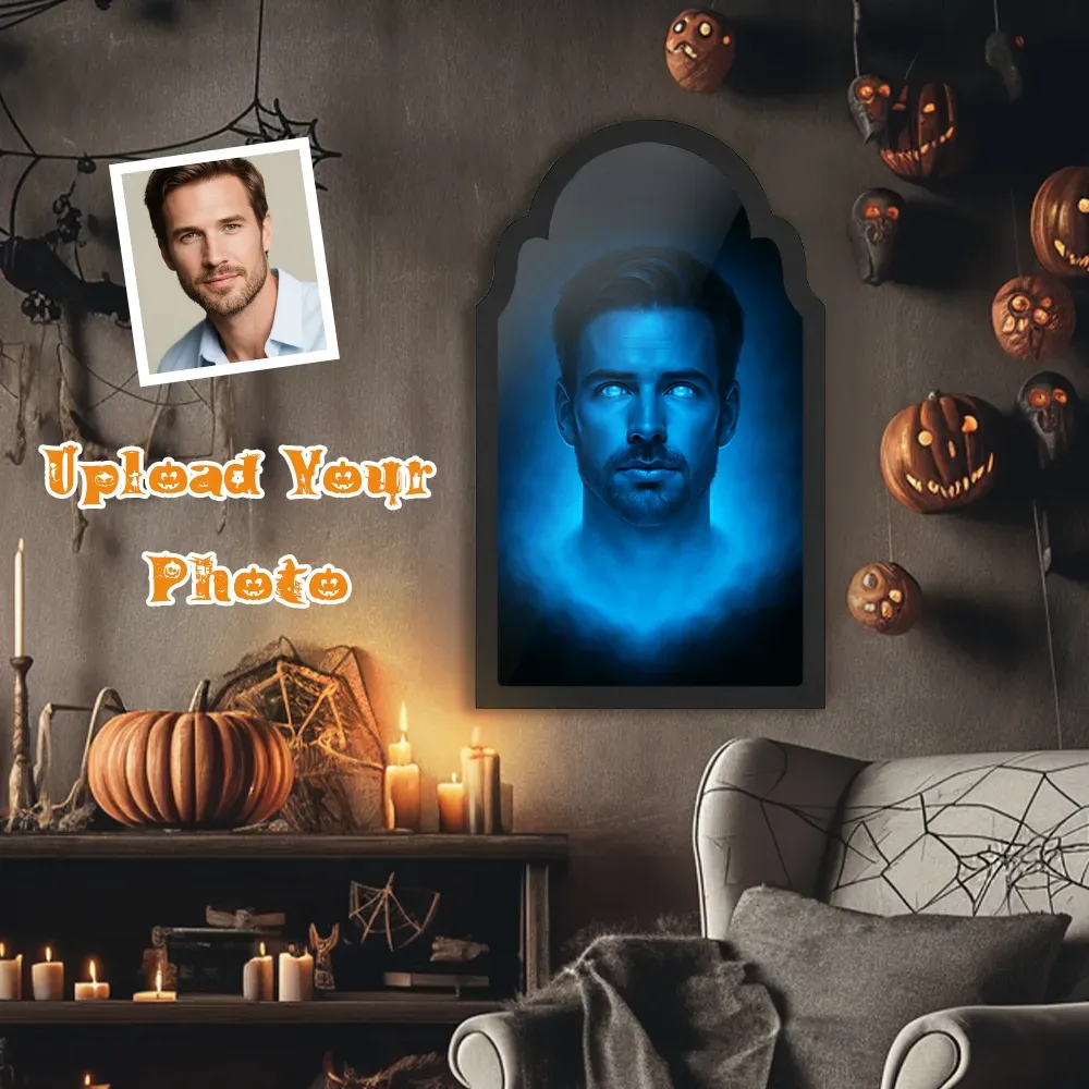 Custom Halloween Haunted Mirror Personalized Face Magic Mirror Gifts For Halloween