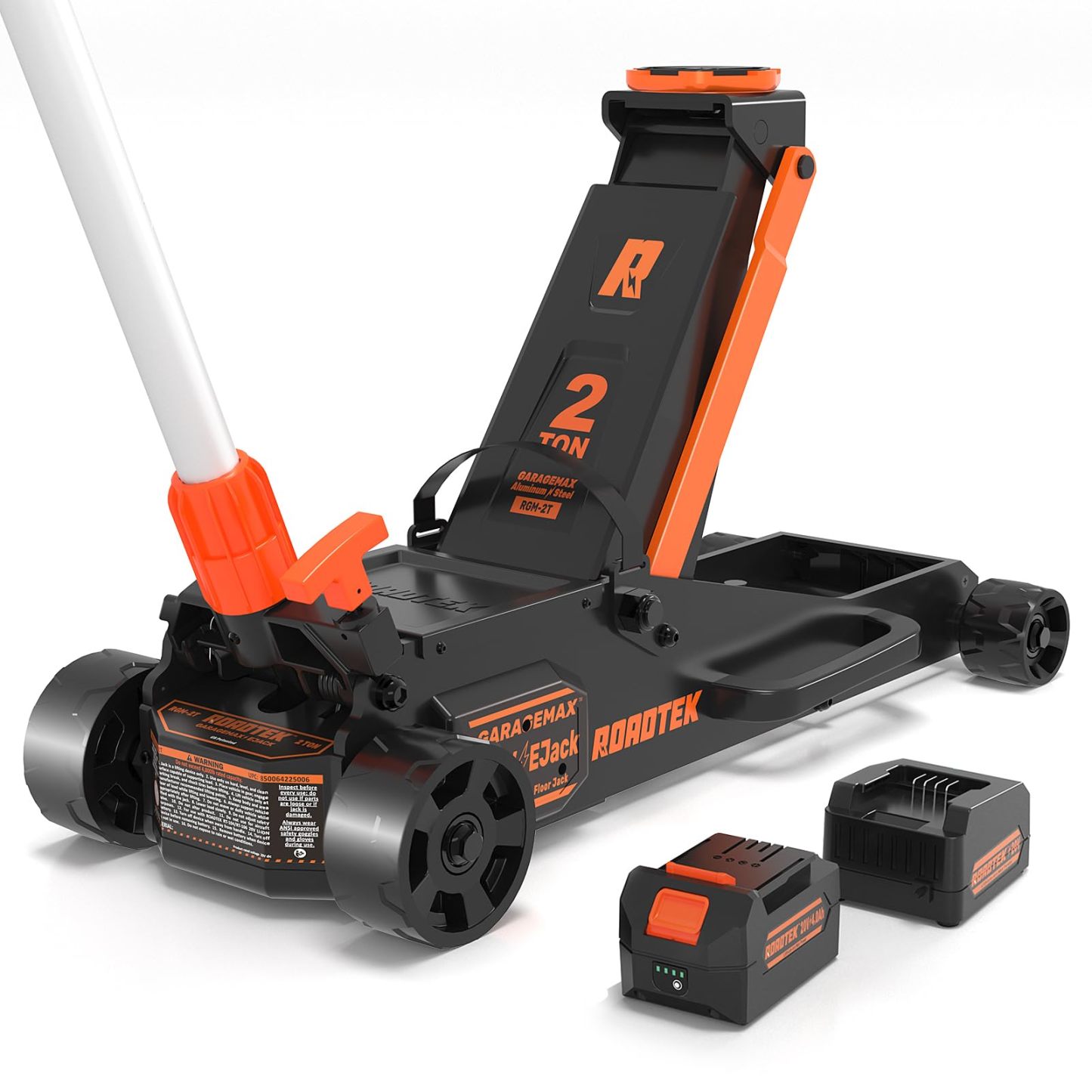 3 Ton Electric Floor Jack, Low Profile Aluminum and Steel Jack for Quickly Car Lift, Hydraulic Service Jack, 6000 lbs Capacity. Lifting Range 3-3/4" to 20"