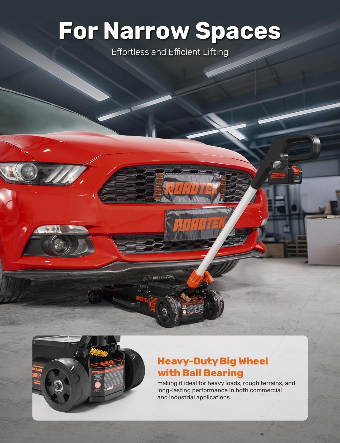 3 Ton Electric Floor Jack, Low Profile Aluminum and Steel Jack for Quickly Car Lift, Hydraulic Service Jack, 6000 lbs Capacity. Lifting Range 3-3/4" to 20"