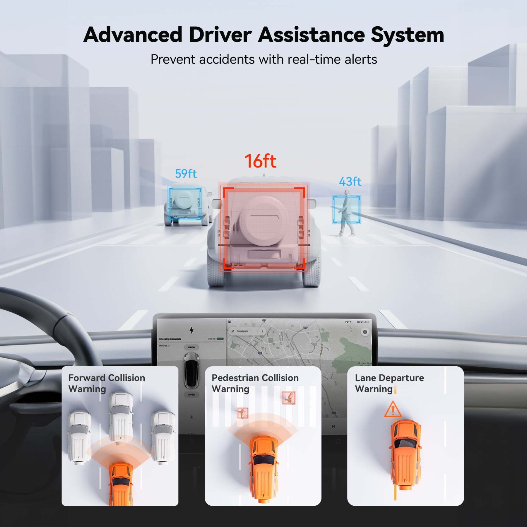 WOLFBOX G850Pro 4K Wifi ADAS Front and Rear Mirror Dash Cam camera WOLFBOX