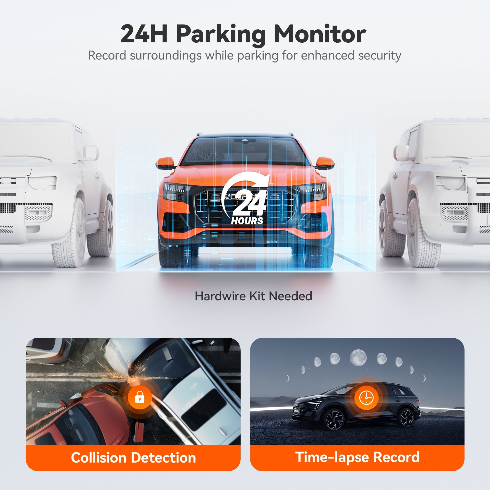 WOLFBOX G850Pro 4K Wifi ADAS Front and Rear Mirror Dash Cam camera WOLFBOX