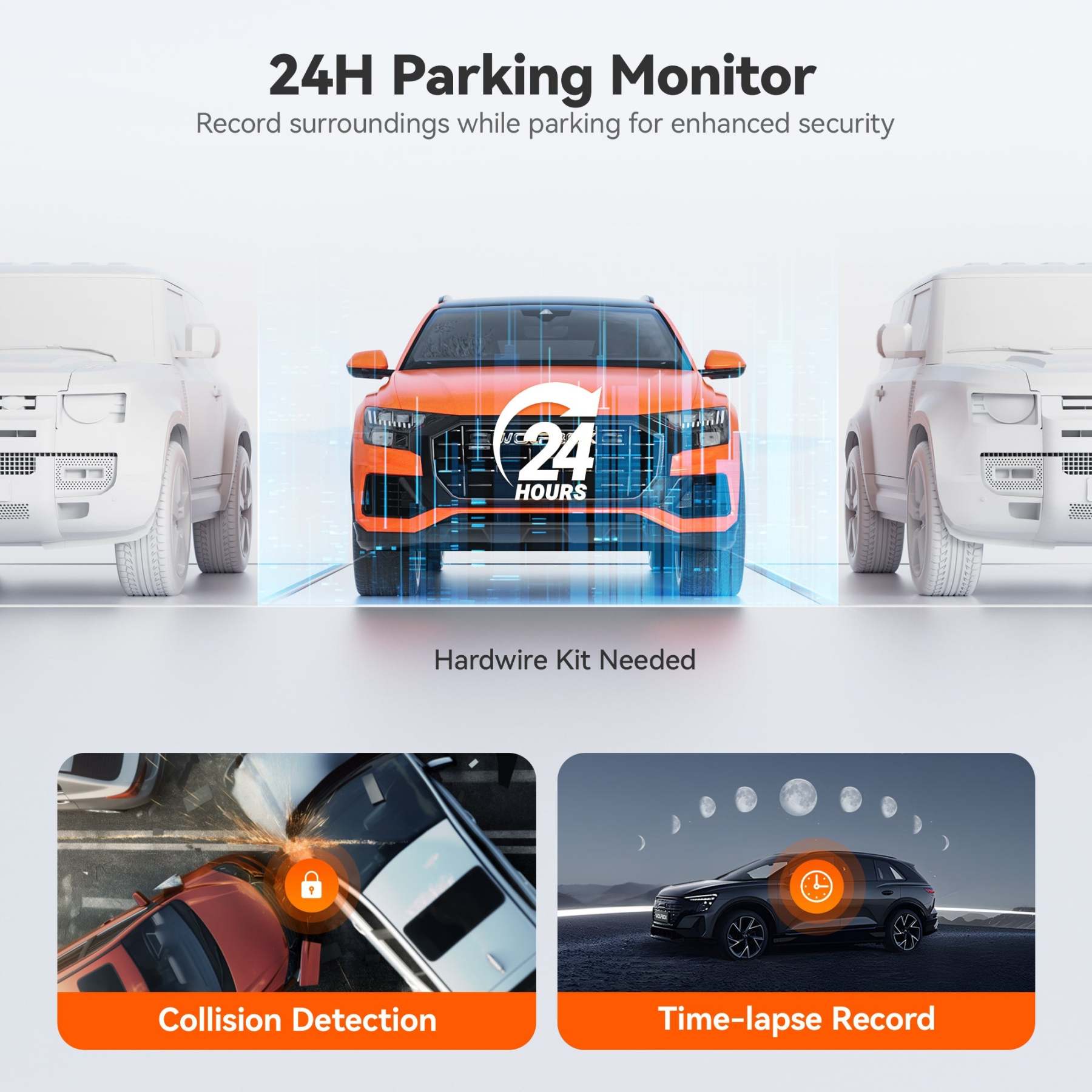 WOLFBOX G850Pro 4K Wifi ADAS Front and Rear Mirror Dash Cam camera WOLFBOX