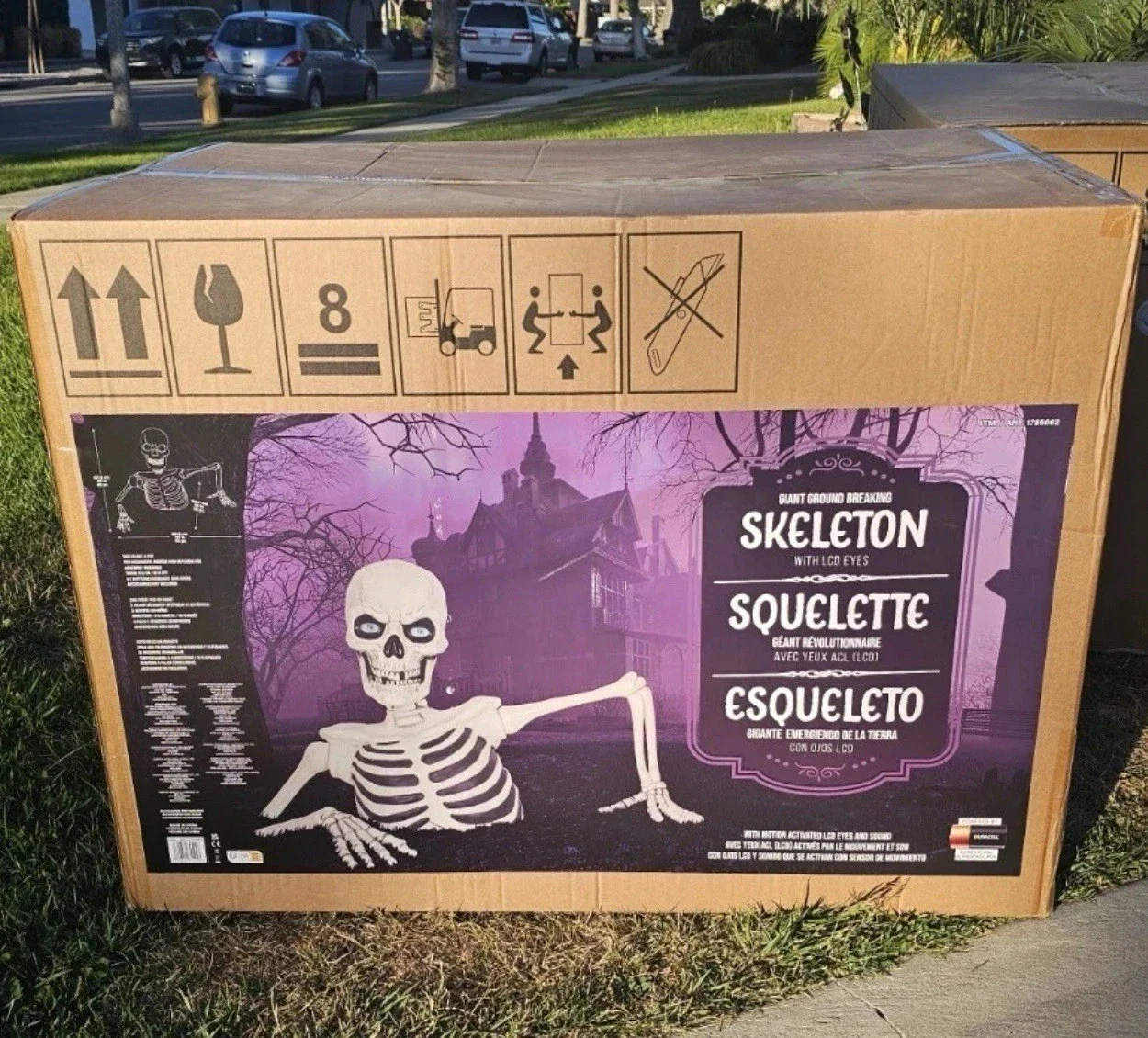 👻 Early Bird Halloween Special – Massive Skeleton with Glowing Eyes & Spooky Sound🎃