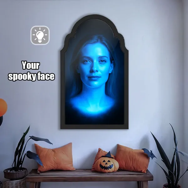 Custom Halloween Haunted Mirror Personalized Face Magic Mirror Gifts For Halloween
