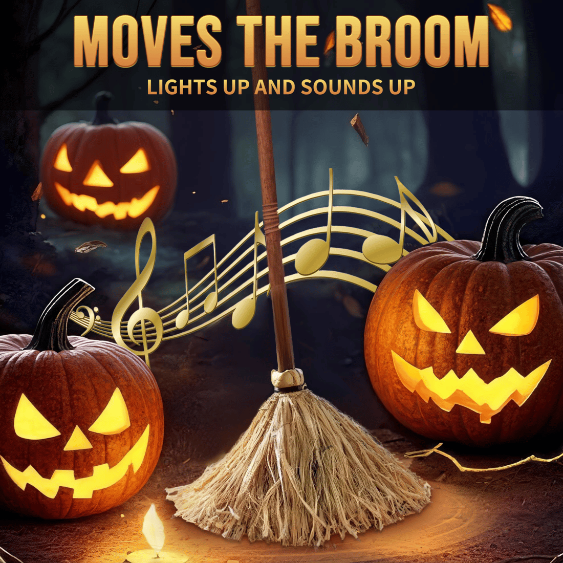 🔥Halloween Early sale ! ✨Spooky Sounds Dancing Broom