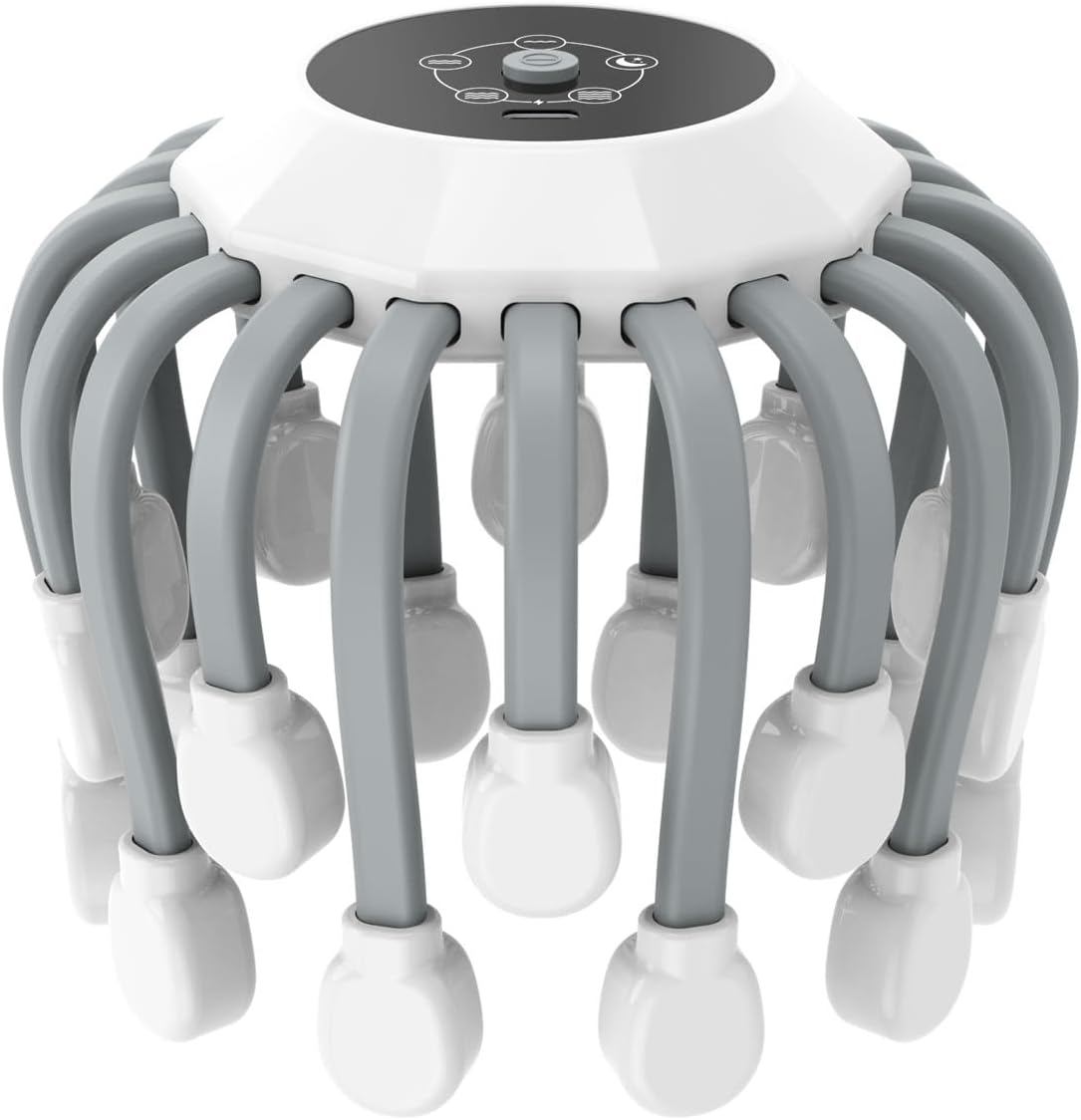 🎉Last Day 60% OFF⏰️Electric Scalp Massager/Head Massager Scalp + 20 Independent Massage Nodes +5 Modes+ 360° Adjustable Head Massager