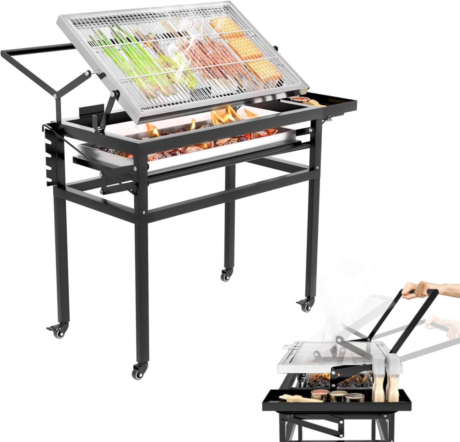 Charcoal Flip Grill for BBQ