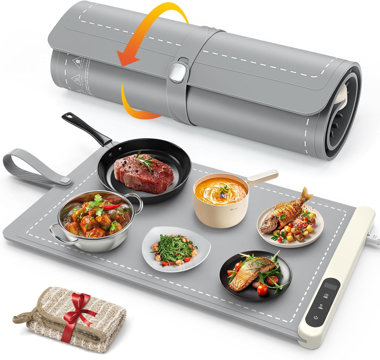 🎉Last Day 60% OFF⏰️ Portable Food Warming Mat Keep Meal Warm