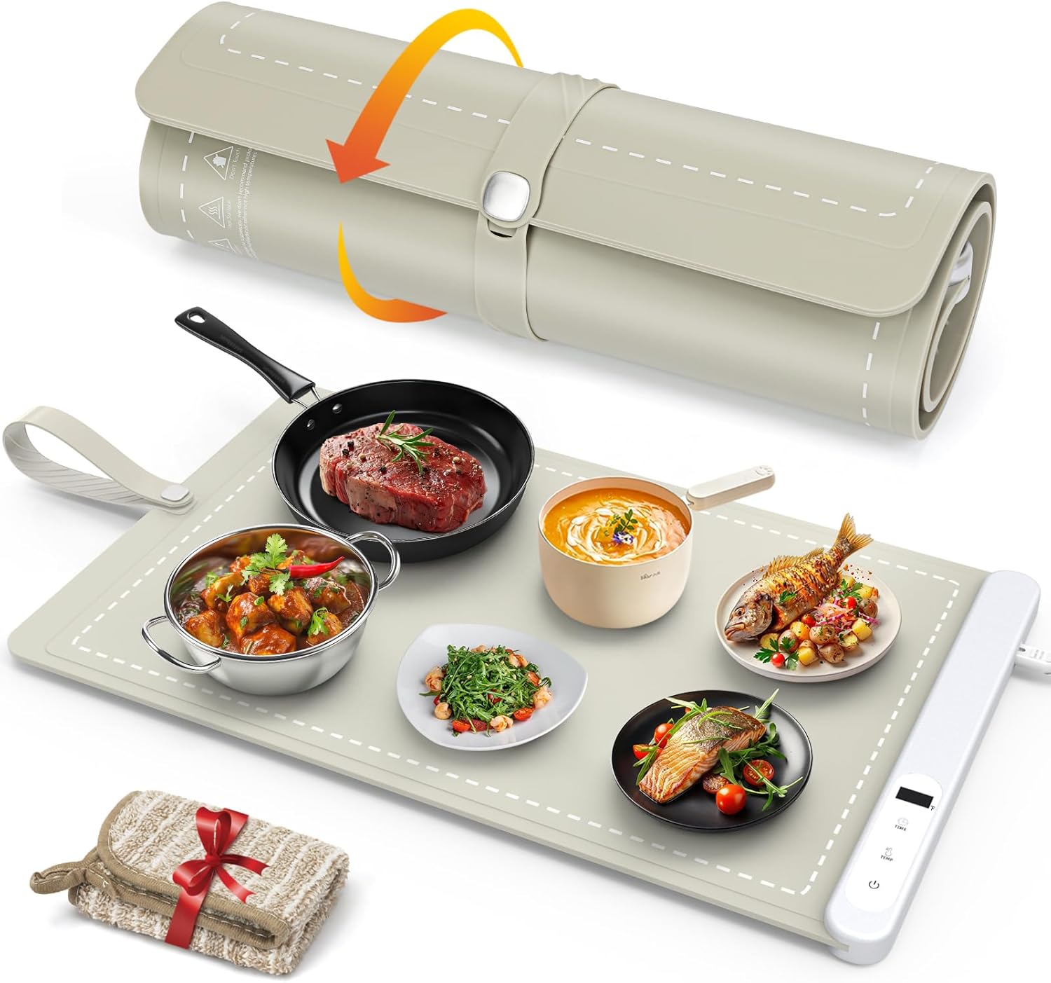 🎉Last Day 60% OFF⏰️ Portable Food Warming Mat Keep Meal Warm