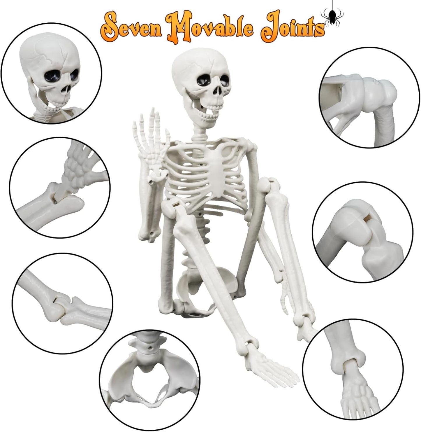 🔥 🔥💀 36 Inch Lighted Human & Dog Skeleton Halloween Decorations Outdoor/Indoor