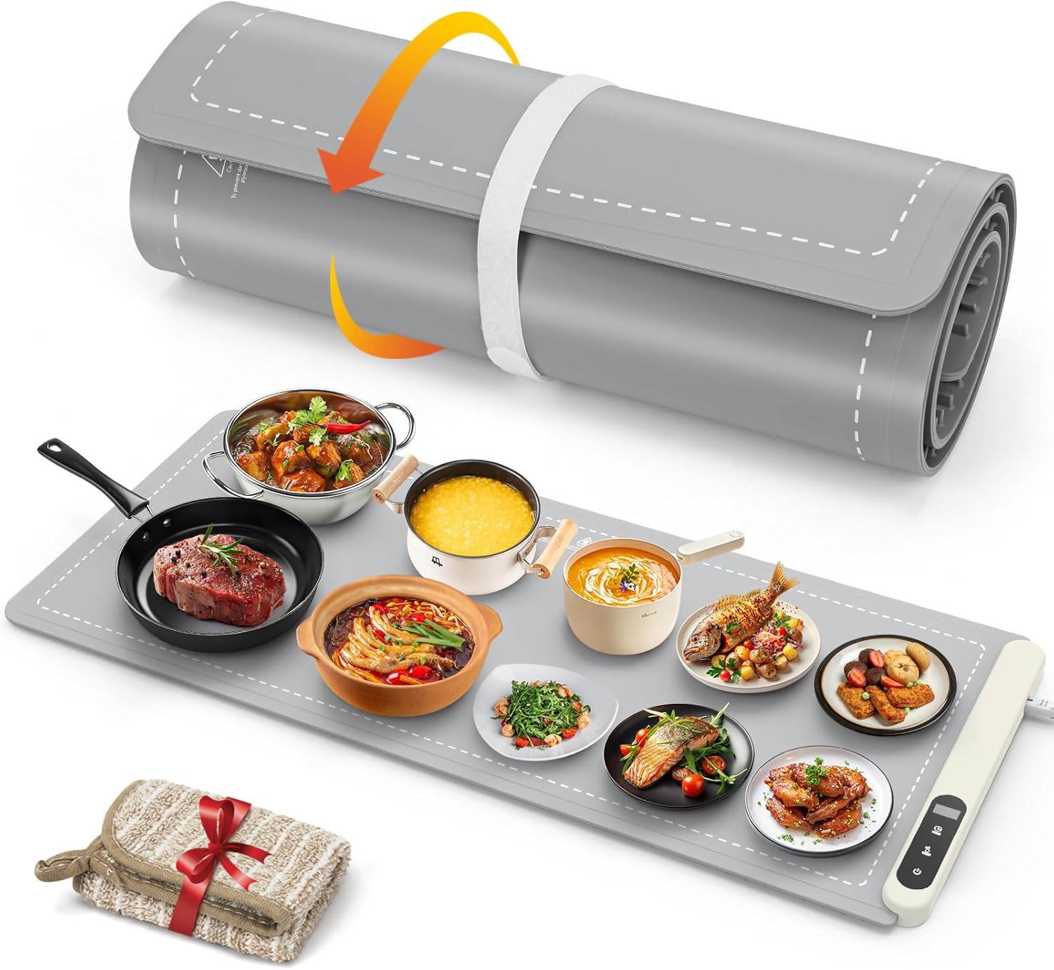 🎉Last Day 60% OFF⏰️ Portable Food Warming Mat Keep Meal Warm