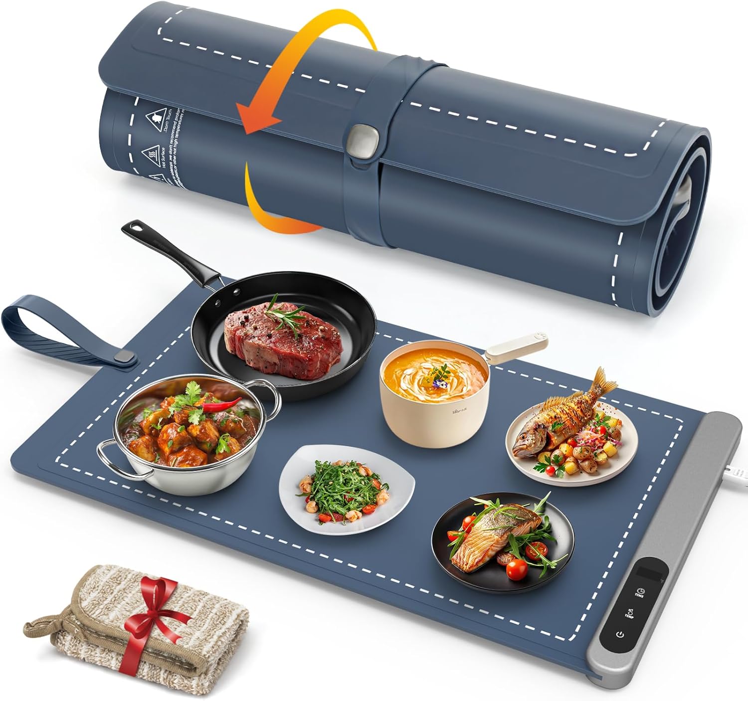 🎉Last Day 60% OFF⏰️ Portable Food Warming Mat Keep Meal Warm