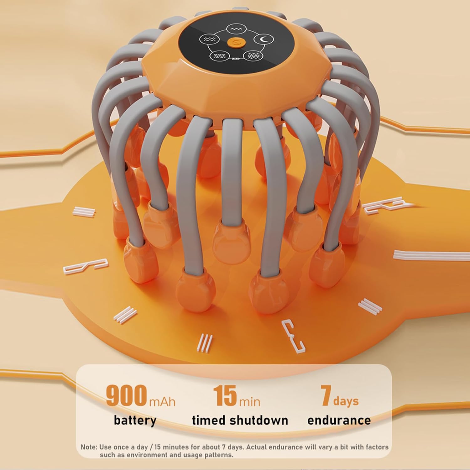 🎉Last Day 60% OFF⏰️Electric Scalp Massager/Head Massager Scalp + 20 Independent Massage Nodes +5 Modes+ 360° Adjustable Head Massager