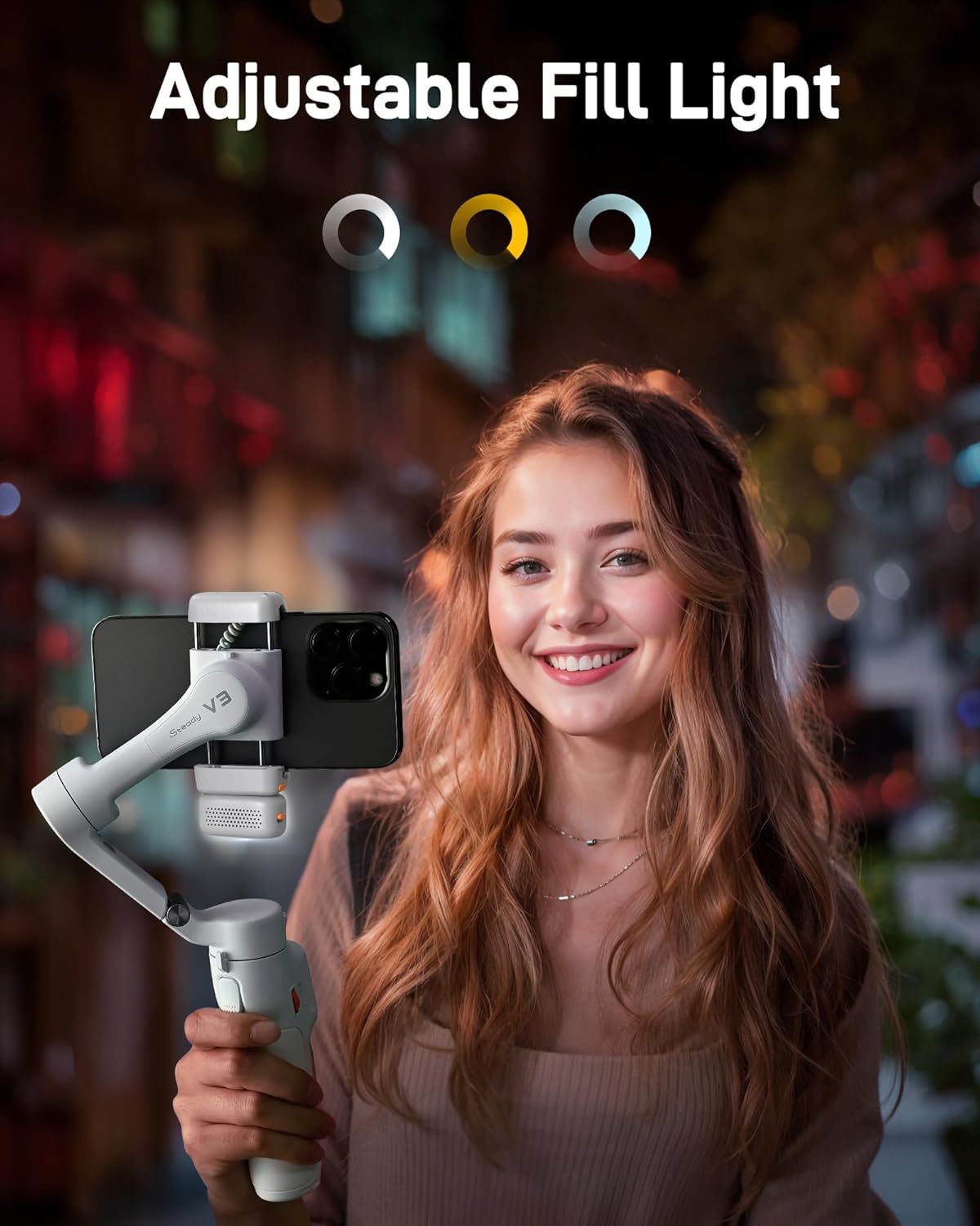 🎉Last Day 60% OFF⏰️- iSteady V3 Gimbal Stabilizer for iPhone, 3-Axis Phone Gimbal, Magnetic AI Tracker, Built-in Extendable Rod & Tripod, Detachable Remote Control, Stabilizer for Travel, Vlog, TikTok, Black