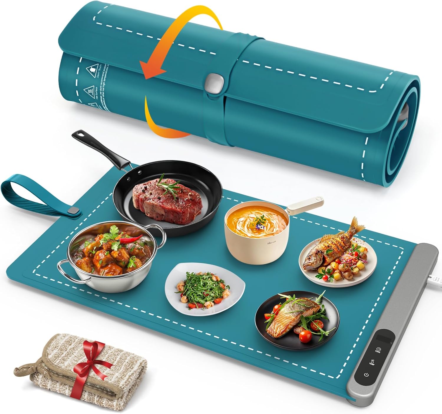 🎉Last Day 60% OFF⏰️ Portable Food Warming Mat Keep Meal Warm