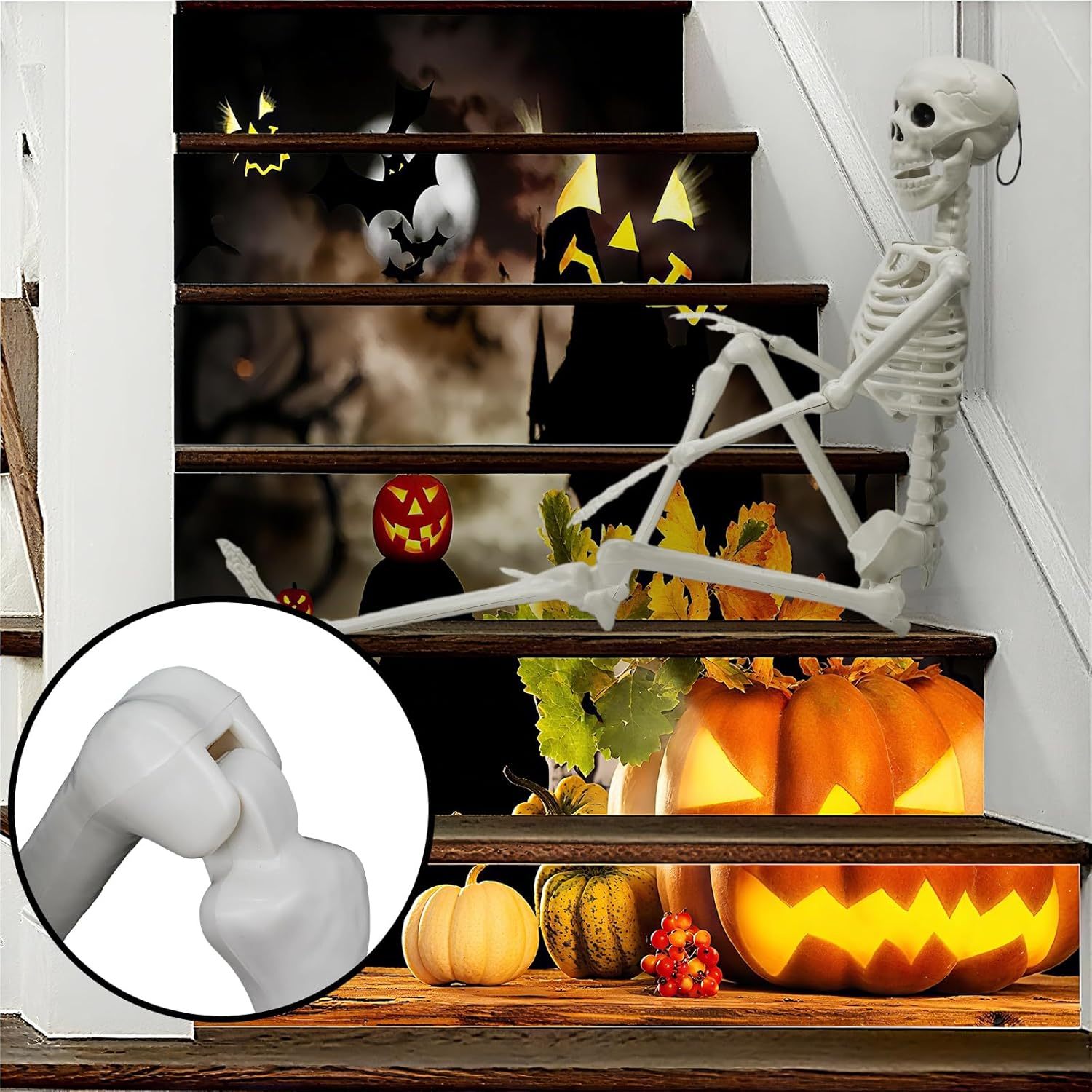 🔥 🔥💀 36 Inch Lighted Human & Dog Skeleton Halloween Decorations Outdoor/Indoor