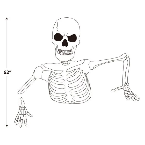 👻 Early Bird Halloween Special – Massive Skeleton with Glowing Eyes & Spooky Sound🎃