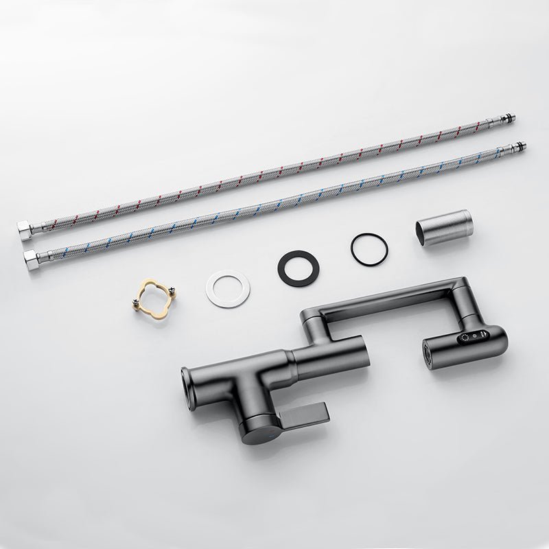 Lefton Single-Hole Rotatable Faucet with Temperature Display BF2204-2