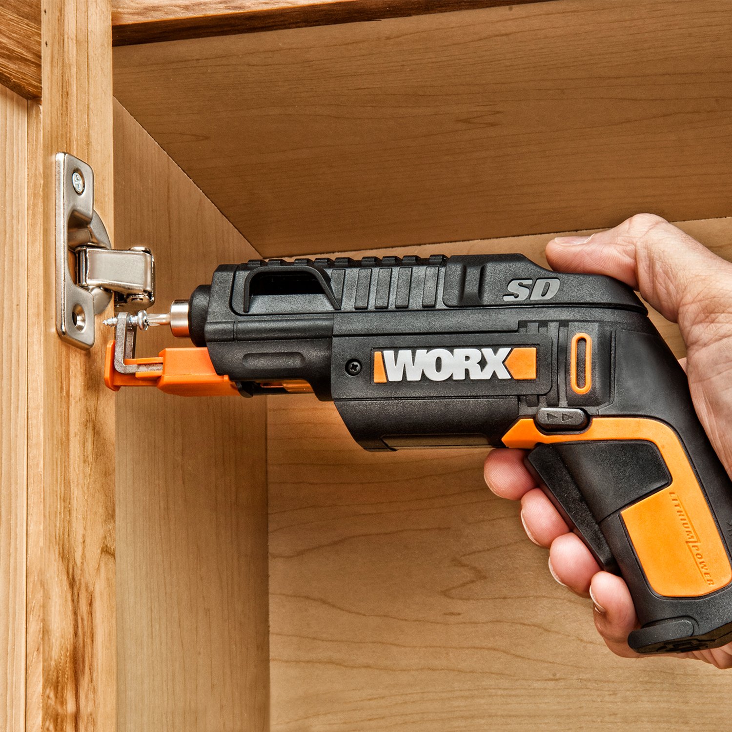 Worx 4V Electric Screwdriver, Rechargeable Cordless Power Screwdriver Set with 6 Bits, Screw Holder, Charger - WX255L
