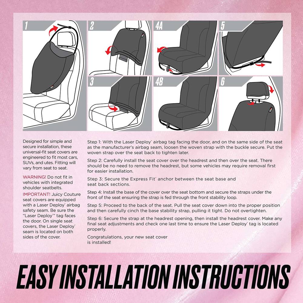 Juicy Couture Rhinestone Seat Cover