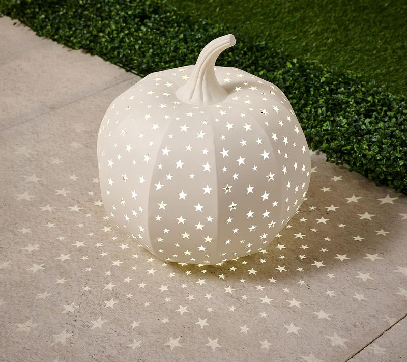 15 Inch Lighted Metal Pumpkin