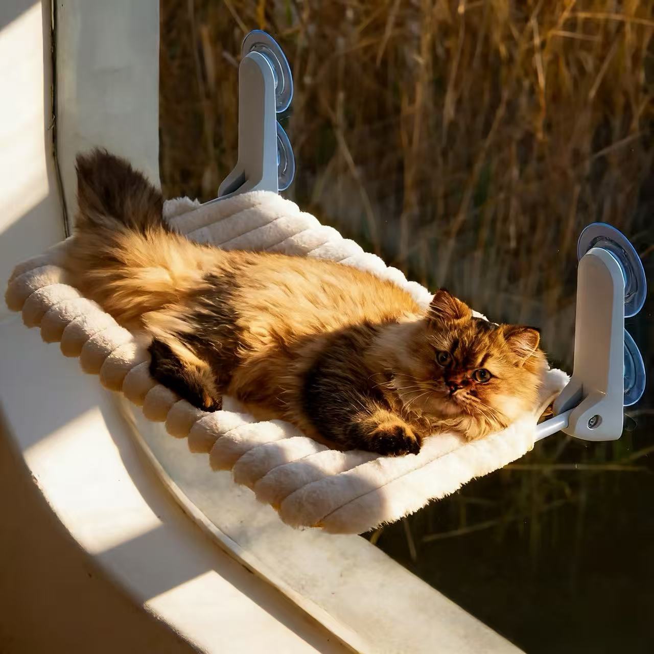 Foldable Hammock for Cats - with Suction Cups