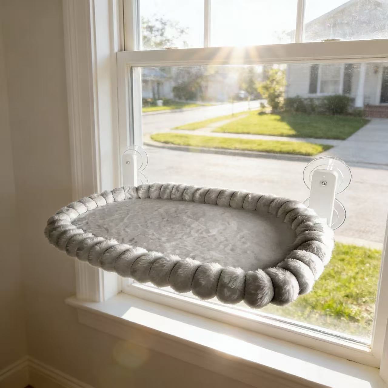 Foldable Hammock for Cats - with Suction Cups