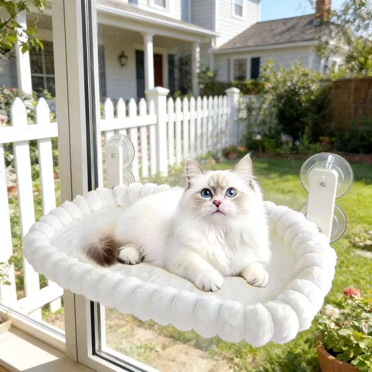 Foldable Hammock for Cats - with Suction Cups