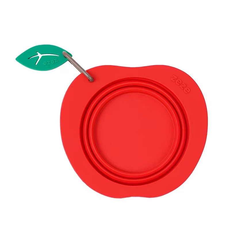 Silicone folding pet bowl