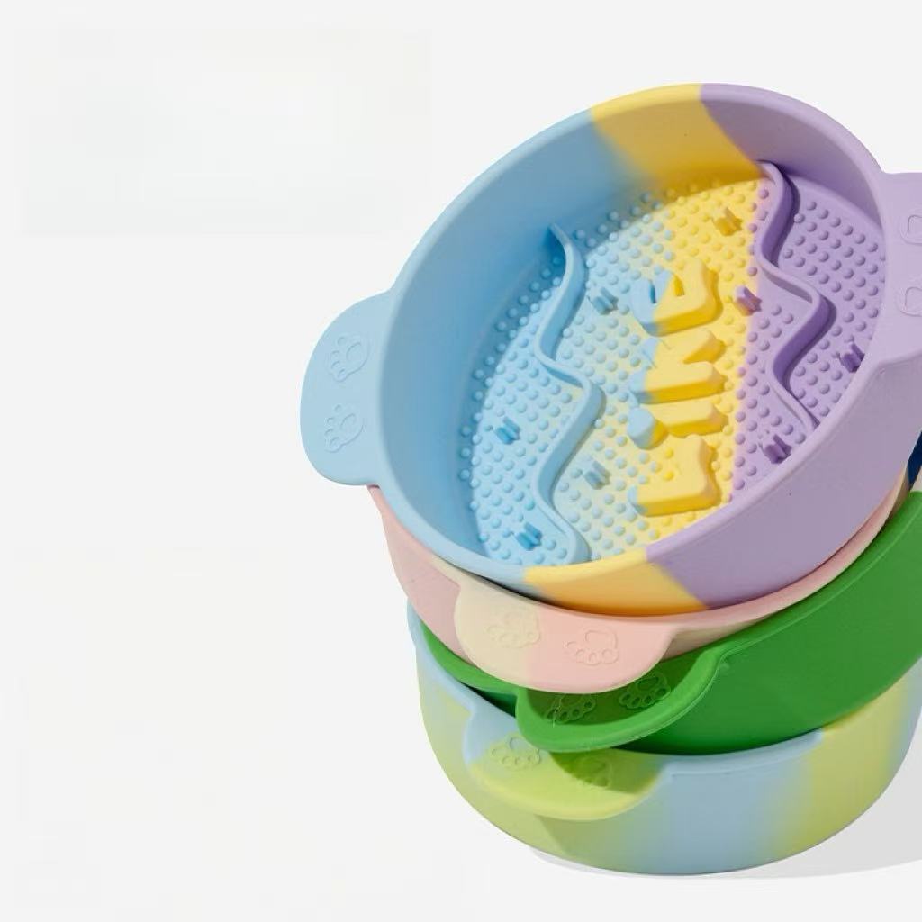 Pet slow feeder bowl