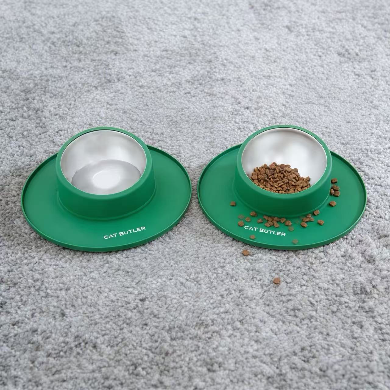 Cute anti-tipping cat bowls