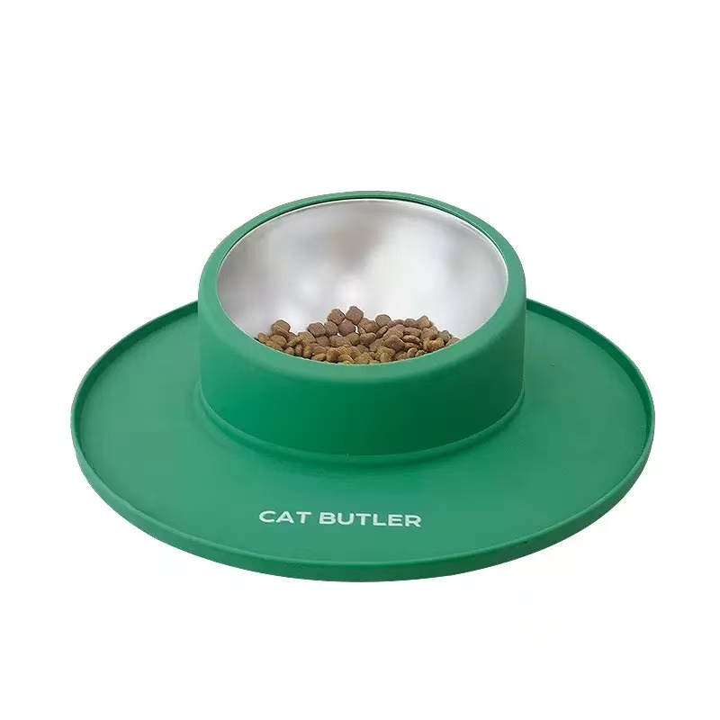 Cute anti-tipping cat bowls