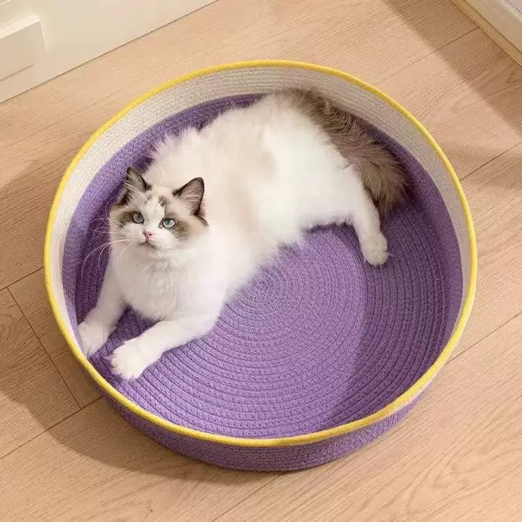 Hand-woven Rattan Cat Bed