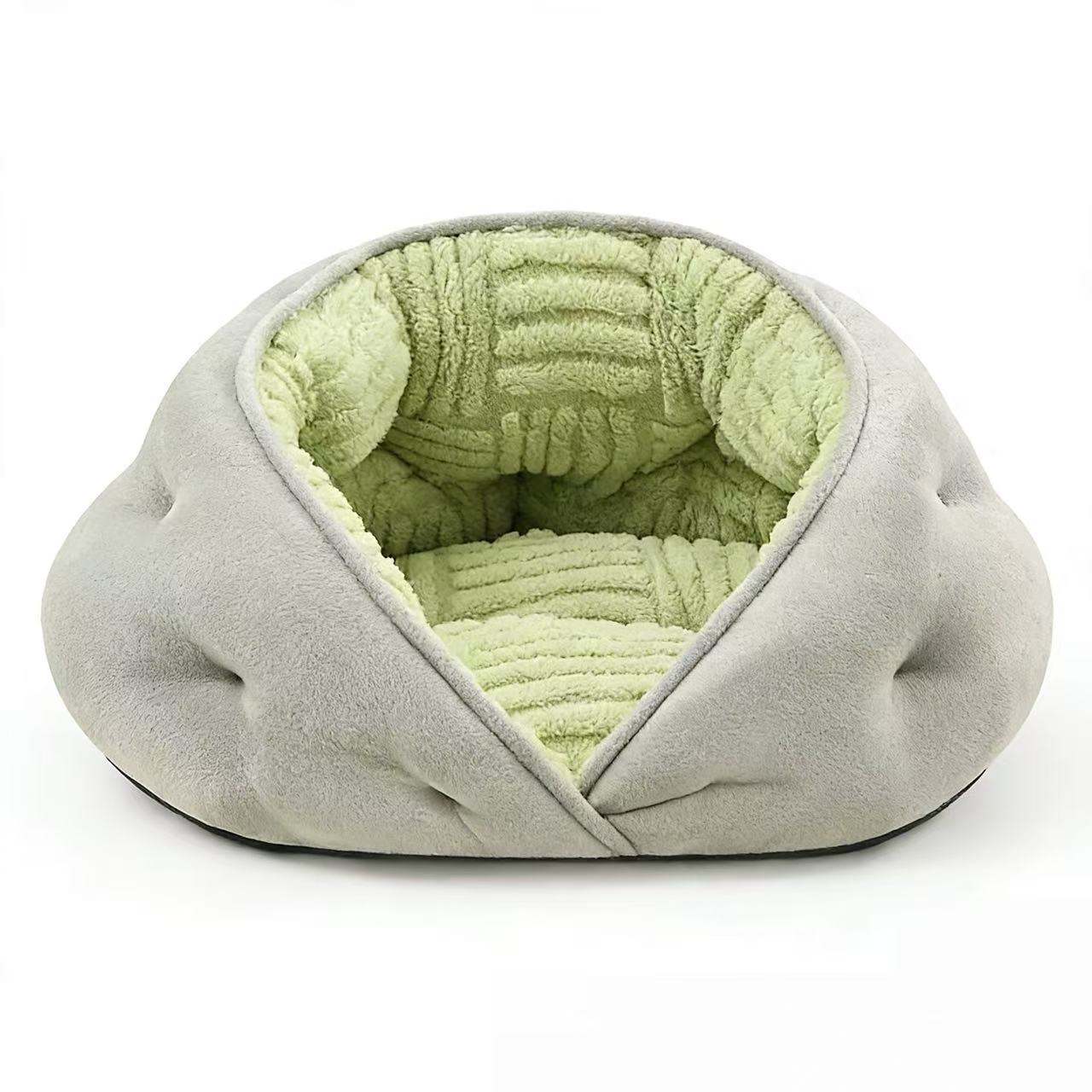 Semi-enclosed cat bed